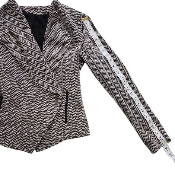 Halogen Blazer Black and White Knit Chevron Pattern Size XS - Picture 7 of 10